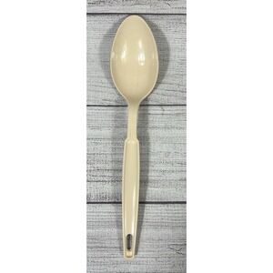 Vintage Ekco Nylon‎ Plastic Serving Spoon Almond /Cream Kitchen Utensil